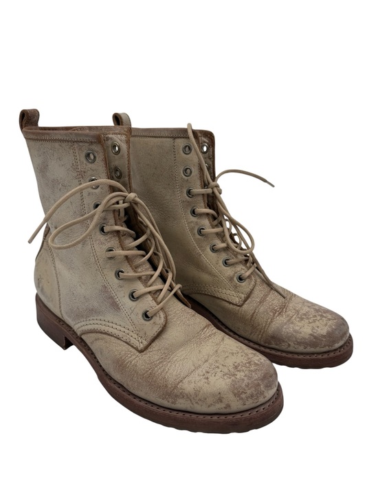 Frye Shoes - FRYE Veronica Flex Combat Lace-Up Leather Women Boots Rustic Tan 8.5B